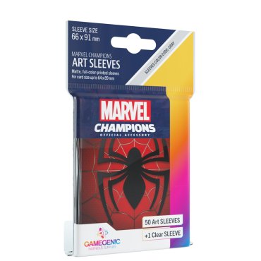 501 pochettes art spider man marvel champions 66x91 mm gamegenic 