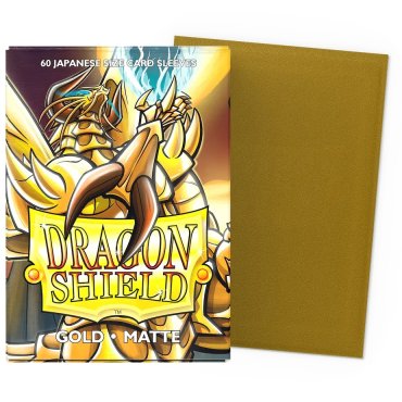 60 pochettes matte format japonais gold dragon shield 