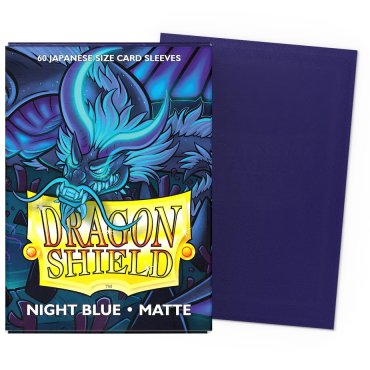 60 pochettes matte format japonais night blue dragon shield 