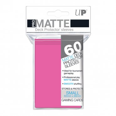 60 pochettes ultra pro small matte bright pink 