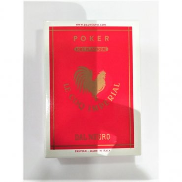 cartes de poker coq imperial 100 pvc dos rouge 