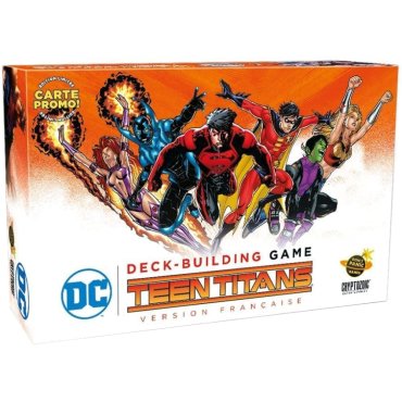 dc comics deck building teen titans jeu dont panic games boite 