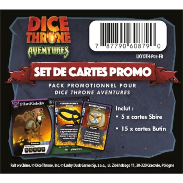 dice throne adventures set de cartes promo boite de jeu 