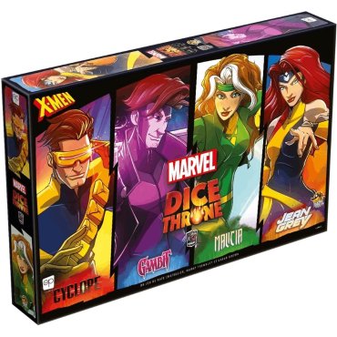 dice throne marvel   x men   cyclope   gambit   malicia   jean grey   boite de base 