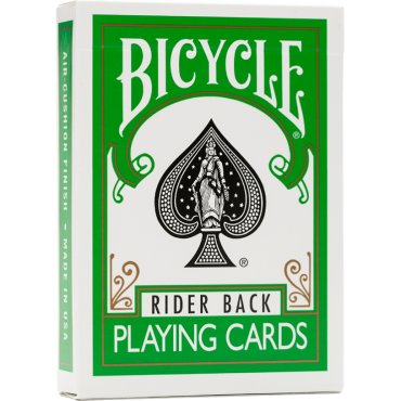 jeu de 54 cartes rider back vert bicycle boite 