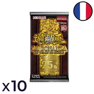 lot de 10 boosters la bonanza du quart de siecle yu gi oh fr 