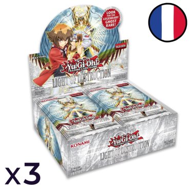 lot de 3 boites de boosters lumiere de la destruction yu gi oh fr 