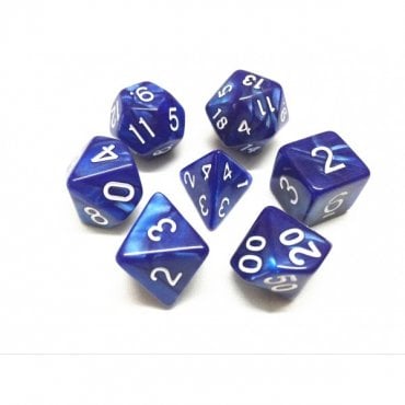 lot de 7 des bleu nacre 87999 hd dice 