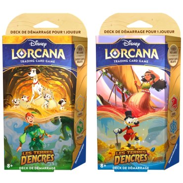 lot des 2 decks de demarrage les terres d encres disney lorcana 