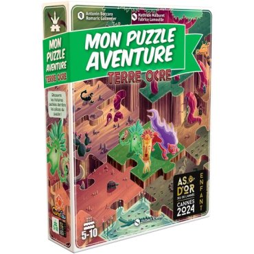 mon puzzle aventure voyage en terre ocre jeu gameflow boite de jeu 