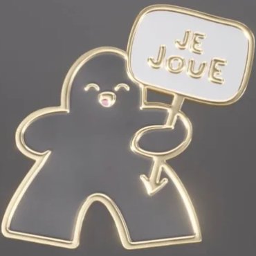 pins emaille meeple joueur noir 
