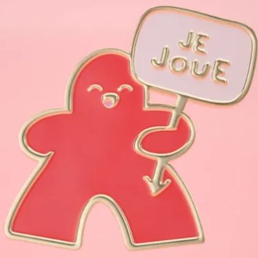 pins emaille meeple joueur rouge 