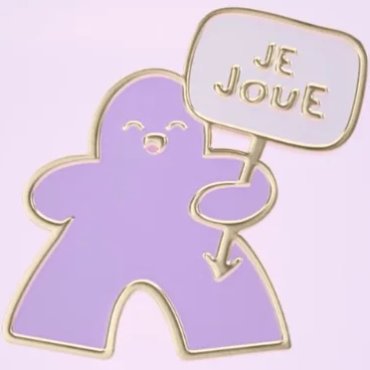 pins emaille meeple joueur violet 