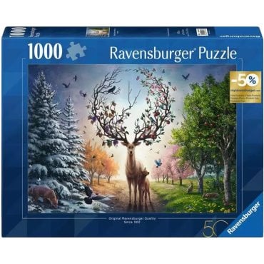 puzzle 1000 p cerf fantastique jeu ravensburger boite de jeu 