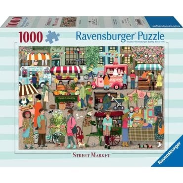 puzzle 1000 p street market jeu ravensburger boite de jeu 