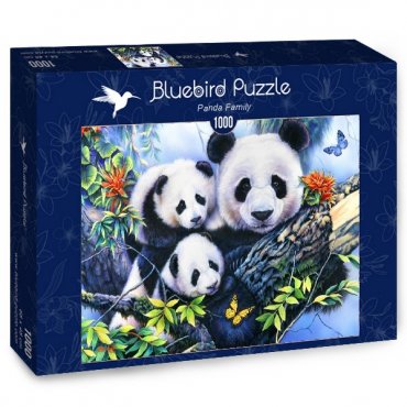 puzzle 1000 pieces bluebird famille pandas 