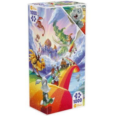 puzzle 1000 pieces twist bunny kingdom in the sky iello boite 