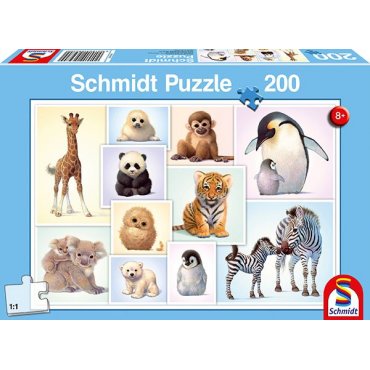 puzzle 200 schmidt bebes animaux sauvages 