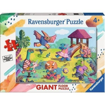 puzzle geant 24 p la recreation des dinosaures ravensburger boite 