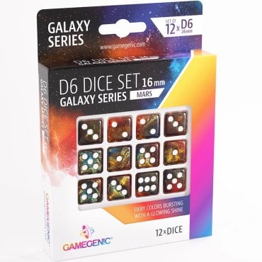 set 12 d6 16mm gamegenic mars boite 