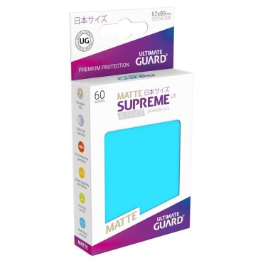 ugd010596 60 pochettes matte supreme ux format japonais light blue ultimate guard 