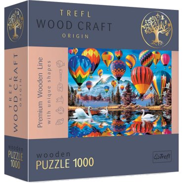 wooden puzzle 1000p colorfull balloonsjeu trefl boite de jeu 