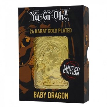 yu gi oh baby dragon 24k gold plated 1 