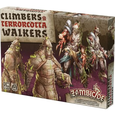 zombicide white death extension climbers and terrorcotta walkers jeu cmon boite de jeu 