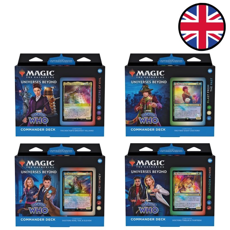 Universes Beyond: Doctor Who Set Of The 4 Commander Decks - Magic EN ...