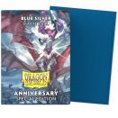 100 Blue Silver Dual Matte Standard Size Sleeves - Dragon Shield