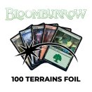 Bloomburrow Wholesale Lot of 100 Foil Basic Lands - Magic