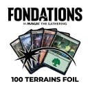 Magic: The Gathering Foundations Wholesale Lot of 100 Foil Basic Lands - Magic