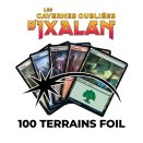 The Lost Caverns of Ixalan Wholesale Lot of 100 Foil Basic Lands - Magic