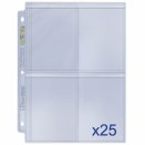4-Pocket Pages x25 for Toploaders (Platinum Series) - Ultra Pro