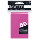 50 Pro-Matte Bright Pink Standard Size Sleeves - Ultra Pro