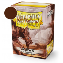 100 Classic Brown Standard Size Sleeves - Dragon Shield
