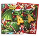 100 Christmas Dragon 2024 Art Brushed Standard Size Sleeves - Dragon Shield