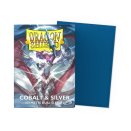 100 Cobalt & Silver Dual Matte Standard Size Sleeves - Dragon Shield