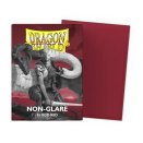 100 Blood Red Matte Non-Glare Standard Size Sleeves  - Dragon Shield