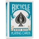 Jeu de 54 Cartes Poker Rider Back Dos Turquoise - Bicycle