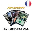 Aetherdrift Wholesale Lot of 150 Foil Basic Lands - Magic FR