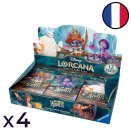 Set of 4 Displays of 24 Azurite Sea Booster Packs - Disney Lorcana FR