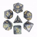 Dice Set Pearly Black and Gold - HD Dice