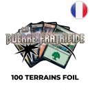 The Brothers' War Wholesale Lot of 100 Foil Basic Lands - Magic FR