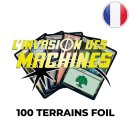 March of the Machine Wholesale Lot of 100 Foil Basic Lands - Magic FR
