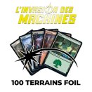 March of the Machine Wholesale Lot of 100 Foil Basic Lands - Magic