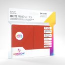 100 Matte Non-Glare Prime Sleeves 66 x 91 mm Red - Gamegenic