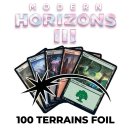 Modern Horizons 3 Wholesale Lot of 100 Foil Basic Lands - Magic