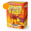 100 Orange Matte Standard Size Sleeves - Dragon Shield