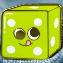 Pin's émaillé vert - Le Dé Rangé